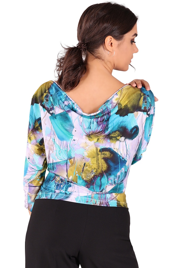 Damen Tanzshirt  ¾ Arm "GINA"-print