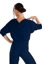 Damen Tanzshirt mit Wasserfall und ¾ Arm "GINA"