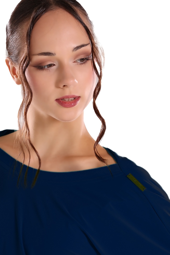 Damen Tanzshirt mit Wasserfall und ¾ Arm "GINA"