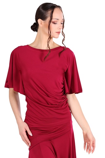 [1JL231101XSWIN-9900] Damen Tanzshirt "ANABELLA" wine (XS)