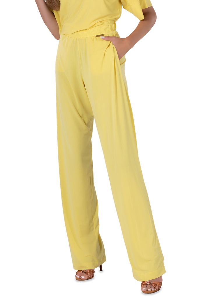 Weichfliessende Damenhose "JIL" lemon