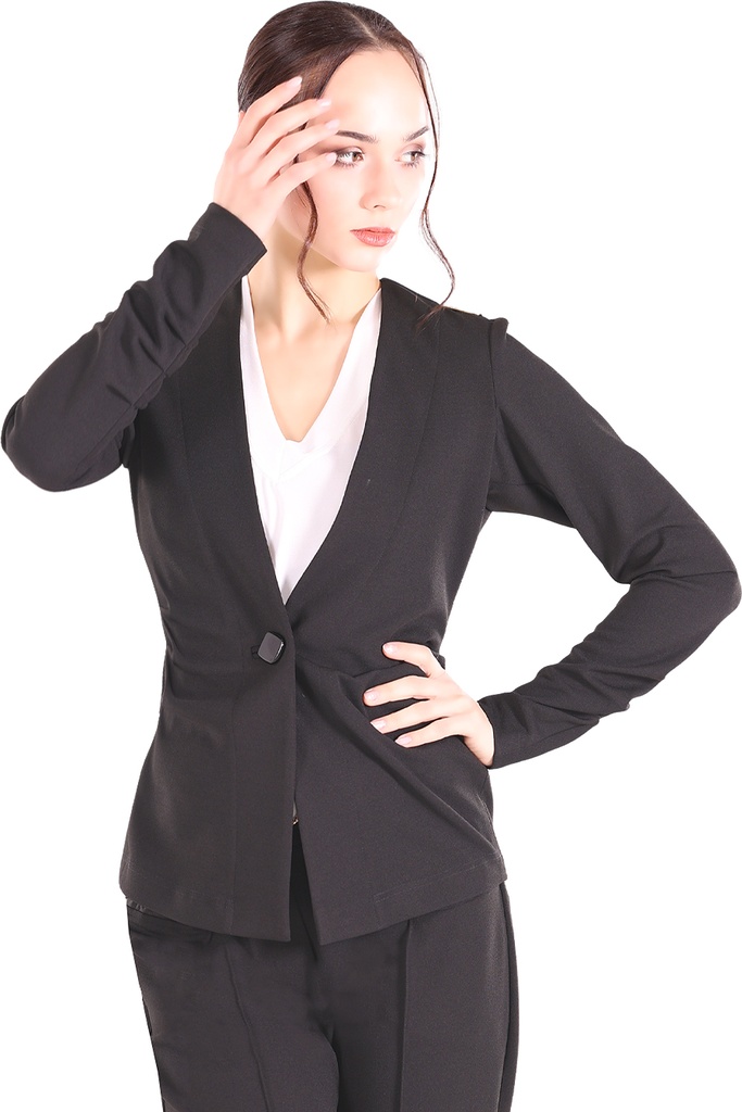 fashionable blazer without collar "COCO"