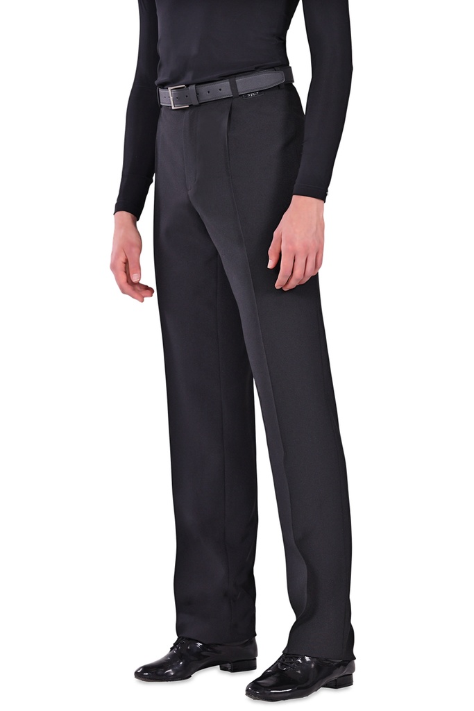 Men's dance sports pants with pleats (without pockets) 
